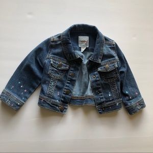 Cat & Jack 12 Month Girls Jean Jacket “Be Happy”